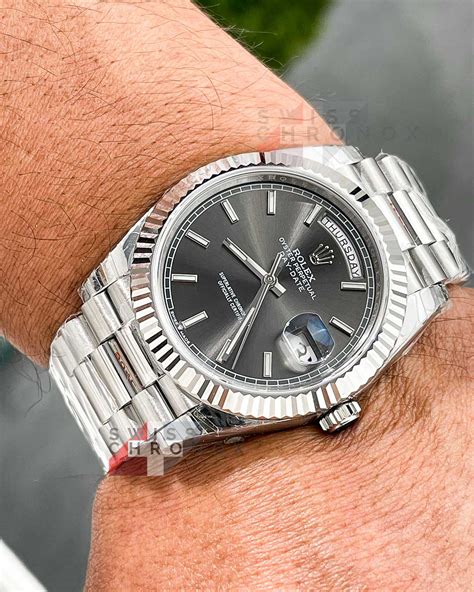 rolex day date gray|rolex day date 40 228239.